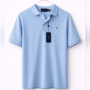 🆕️NWT Polo Ralph Lauren Classic Fit Polo Shirt Mens Medium Blue Short Sleeve
